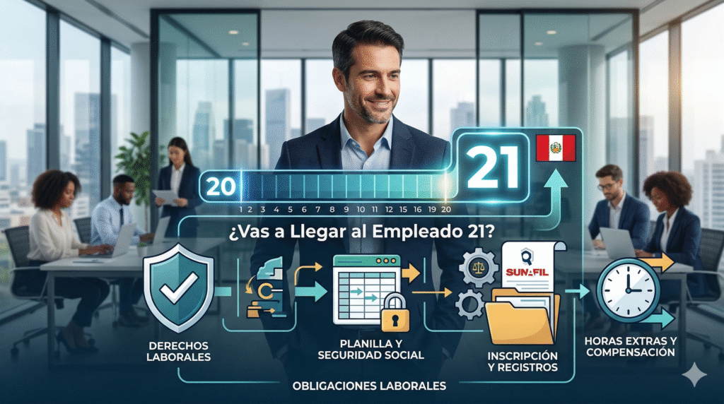 Empleado 21 en Perú: Qué Obligaciones Laborales se Activan