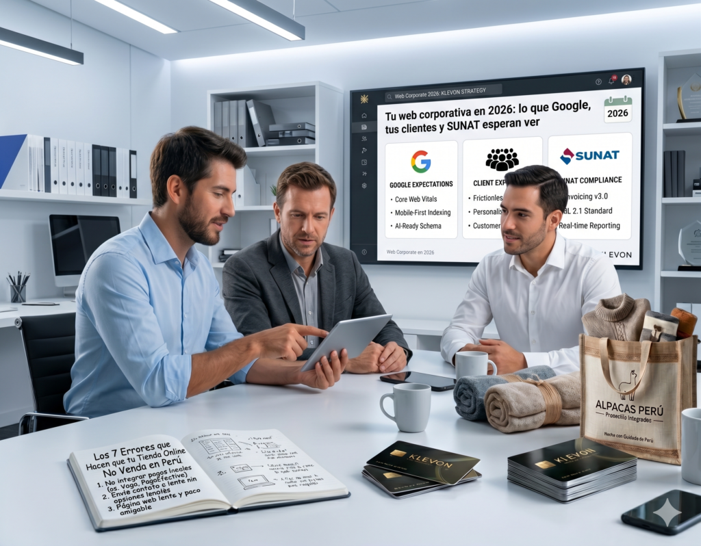 Tu web corporativa en 2026: lo que Google, tus clientes y SUNAT esperan ver